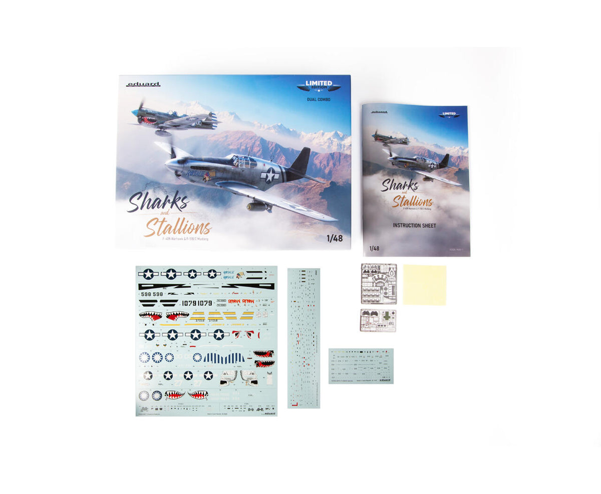 Eduard 11200 Sharks and Stallions DUAL COMBO P-40 N and P-51 B/C 1/48 – imagen 3