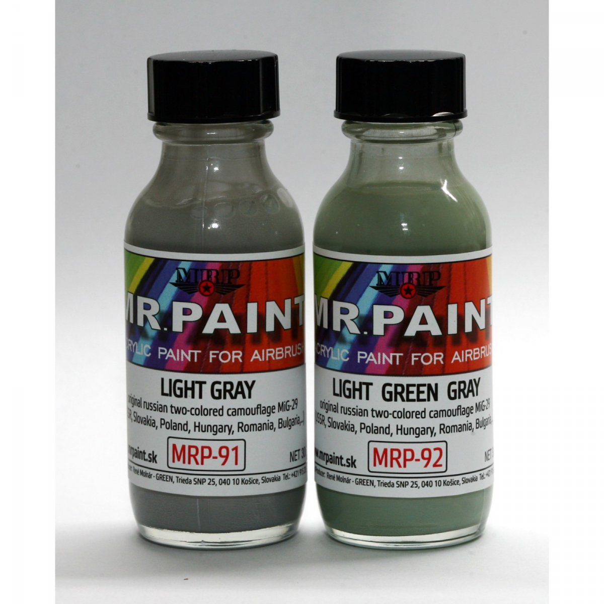MR. Paint MRP-092 LIGHT GREEN GRAY Russian two-tone camo MIG-29 30ml – imagen 3