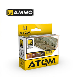 AMMO par Mig Jimenez 20724 ATOM Rusty Tracks and Chains Set 4x20ml