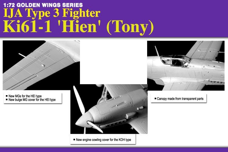 Dragon 5028 IJA Type 3 Fighter Ki61-1 &amp;#39;Hien&amp;#39; (Tony) 1/72 – Bild 4