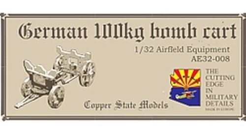 Copper State Models AE32-008 German 100kg bomb cart 1/32