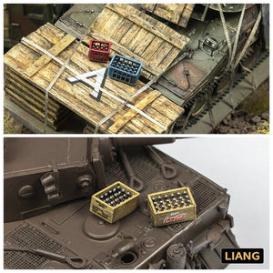 Liang 0434 Beer Soda Bottle Crates WWII x 8 1/48 - 1/72 – zdjęcie 6