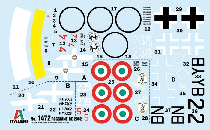 Italeri 1472 Reggiane Re.2002 Ariete 1/72 – imagen 3