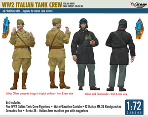 Mirage Hobby 720005 Italian Tank Crew 3D Print 1/72 – immagine 3