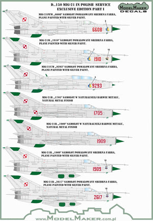 ModelMaker Decals D48150 MiG-21 in Polish service Exclusive edition part I 1/48 – imagen 2