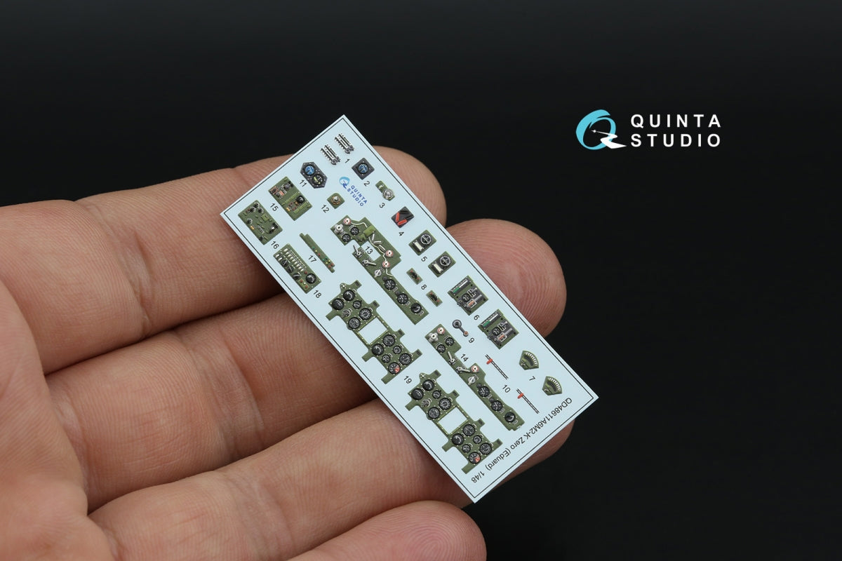 Quinta Studio QD48611 A6M2-K Zero 3D-Printed &amp;amp; colored Interior on decal paper (Eduard) 1/48 – image 5