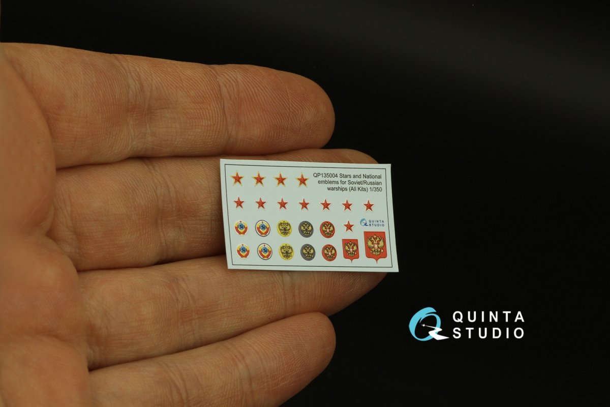 Quinta Studio QP135004 Stars and National emblems for Soviet/Russian warships 1/350 – immagine 12