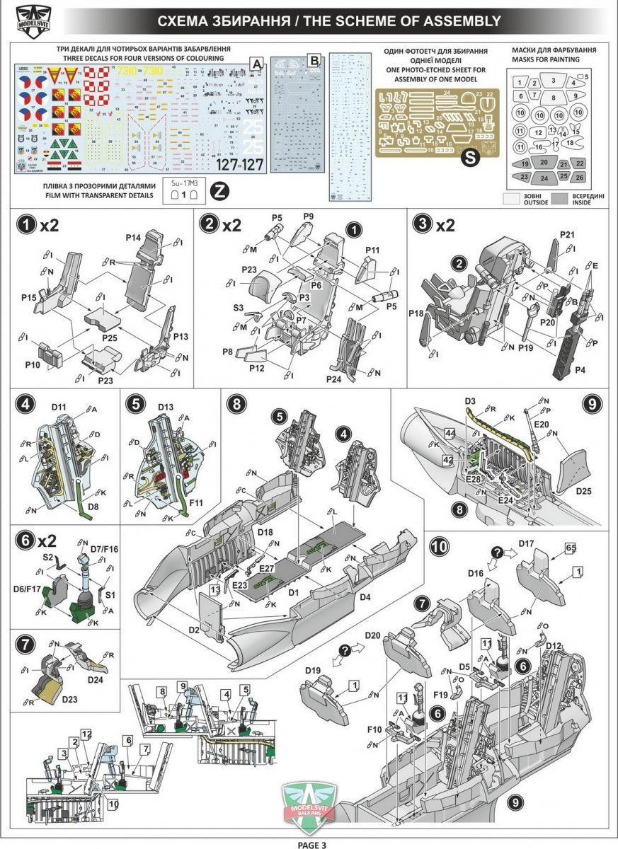 Modelsvit 72051 Su-22UM3K avion d&amp;#39;entraînement avancé biplace (version export) 1/72 – image 4