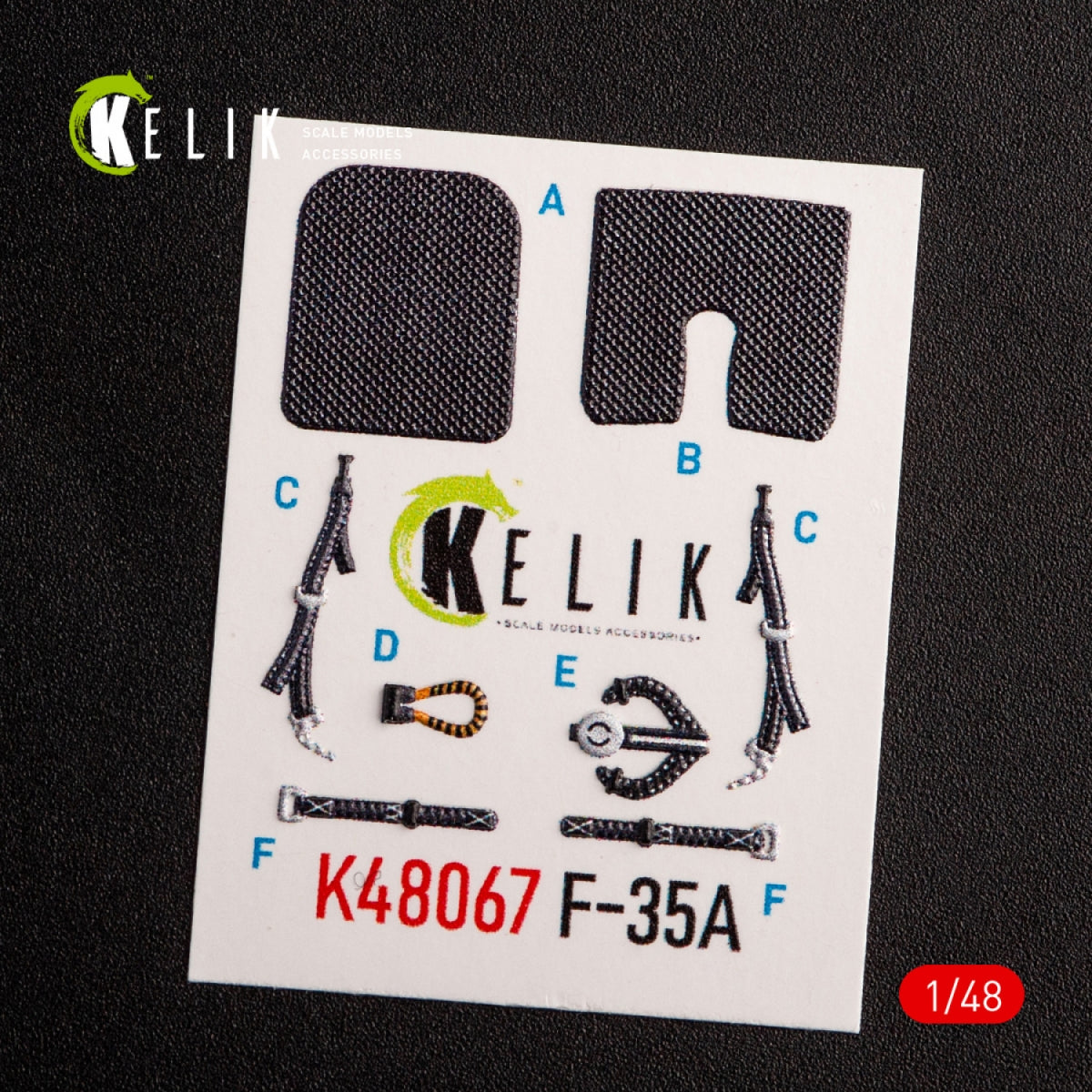 KELIK K48067 F-35A INTERIOR 3D DECALS FOR TAMIYA KIT 1/48 – imagen 2