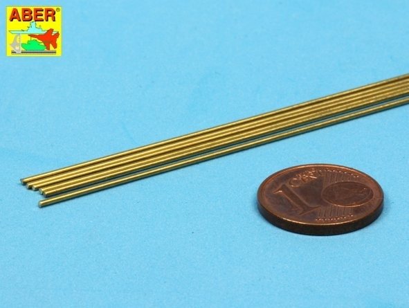 Aber BR08 Tiges rondes en laiton Ø 0,8 mm longueur 245 mm x 6 pièces. – image 3