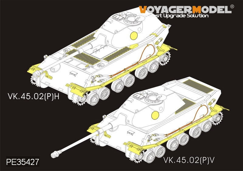 Voyager Model PE35427 WWII German KINGTIGER VK.45.02(P)H/V 2IN1 For DRAGON 6657 and 6613 1/35 – immagine 2