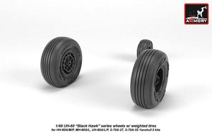 Armory Models AW48329 UH-60 Black Hawk wheels w/ weighted tires 1/48 – imagen 3