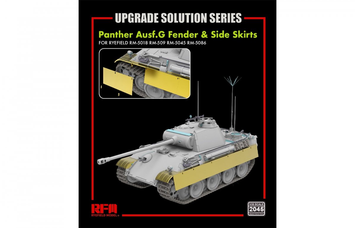 Rye Field Model 2045 Panther Ausf.G Fender &amp;amp; Side Skirt - Upgrade Solution 1/35 – Bild 3