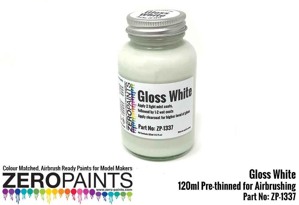 Peinture blanche brillante Zero Paints ZP-1337 100 ml 