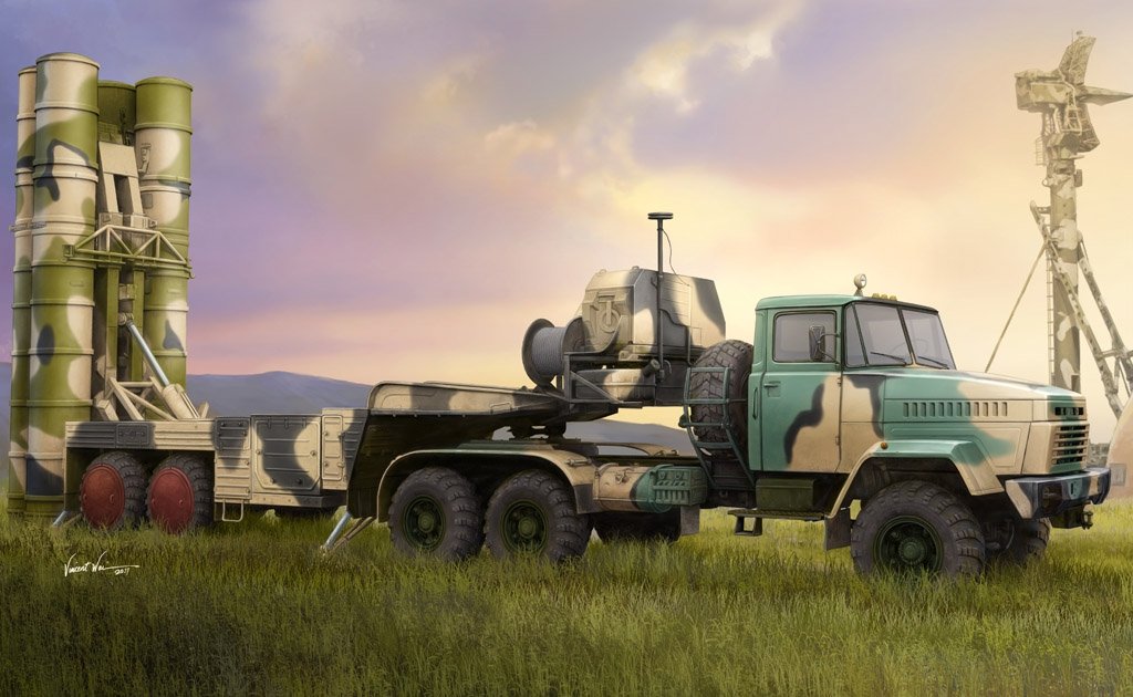 Hobby Boss 85511 Russian KrAZ-260B Tractor with 5P85TE TEL S-300PMU 1/35