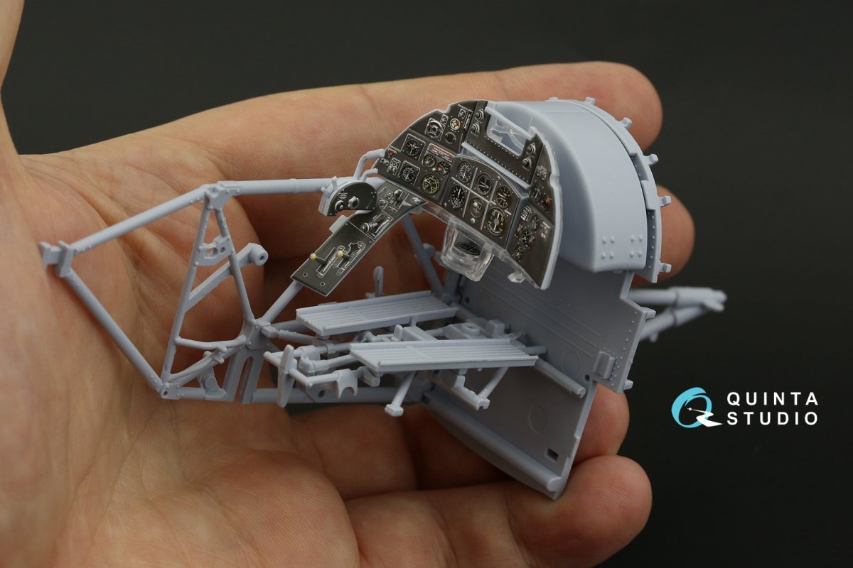 Quinta Studio QD24002 Hawker Typhoon (Car Door) 3D-Printed &amp;amp; coloured Interior on decal paper (Airfix) 1/24 – immagine 4