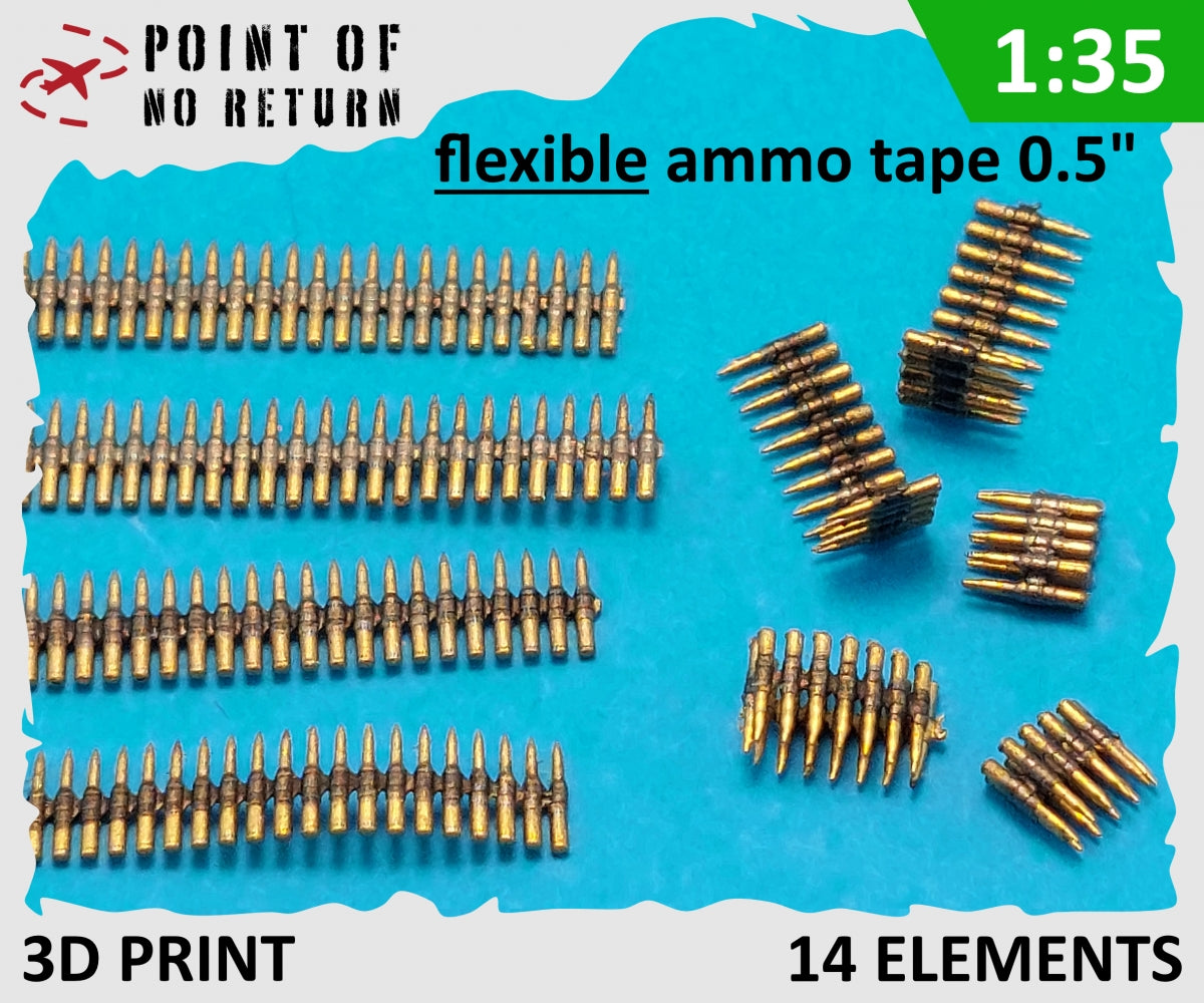 Point of no Return 3524055 Elastyczne taśmy amunicyjne 0,5 &amp;quot; / Flexible Ammunition Belts 1/35 – imagen 2