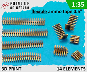 Point of no Return 3524055 Elastyczne taśmy amunicyjne 0,5 &amp;quot; / Flexible Ammunition Belts 1/35 – imagen 2
