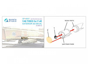 Quinta Studio QP+48021 TISEO for F-4E (Meng) (with 3D-printed resin parts) 1/48 – zdjęcie 2