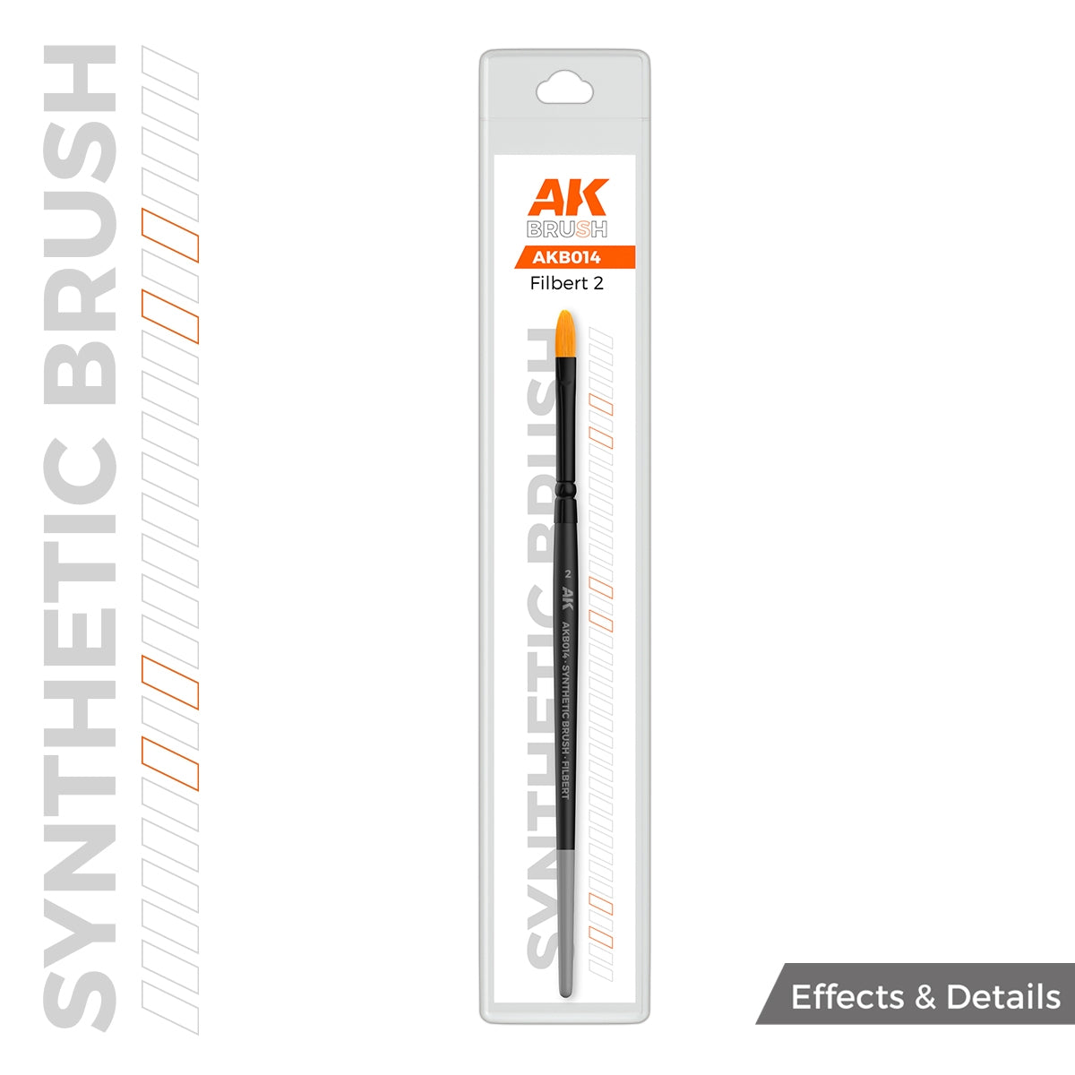 AK Interactive AKB014 AK SYNTHETIC BRUSH – FILBERT 2 – imagen 2