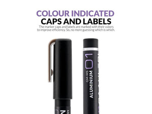 Gaahleri GM-MS01 Metallic Series Markers Aluminium