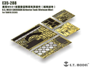 E.T. Model E35-288 U.S. M551 SHERIDAN Airborne Tank Vietnam War For TAMIYA 35365 – imagen 2