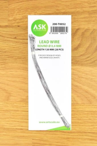 ASK T0052 Lead Wire Round Ø 0,4 mm x 120 mm (28 pcs)