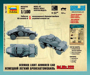 Zvezda 6157 Sd.Kfz.222 Armored Car 1/100 – immagine 2