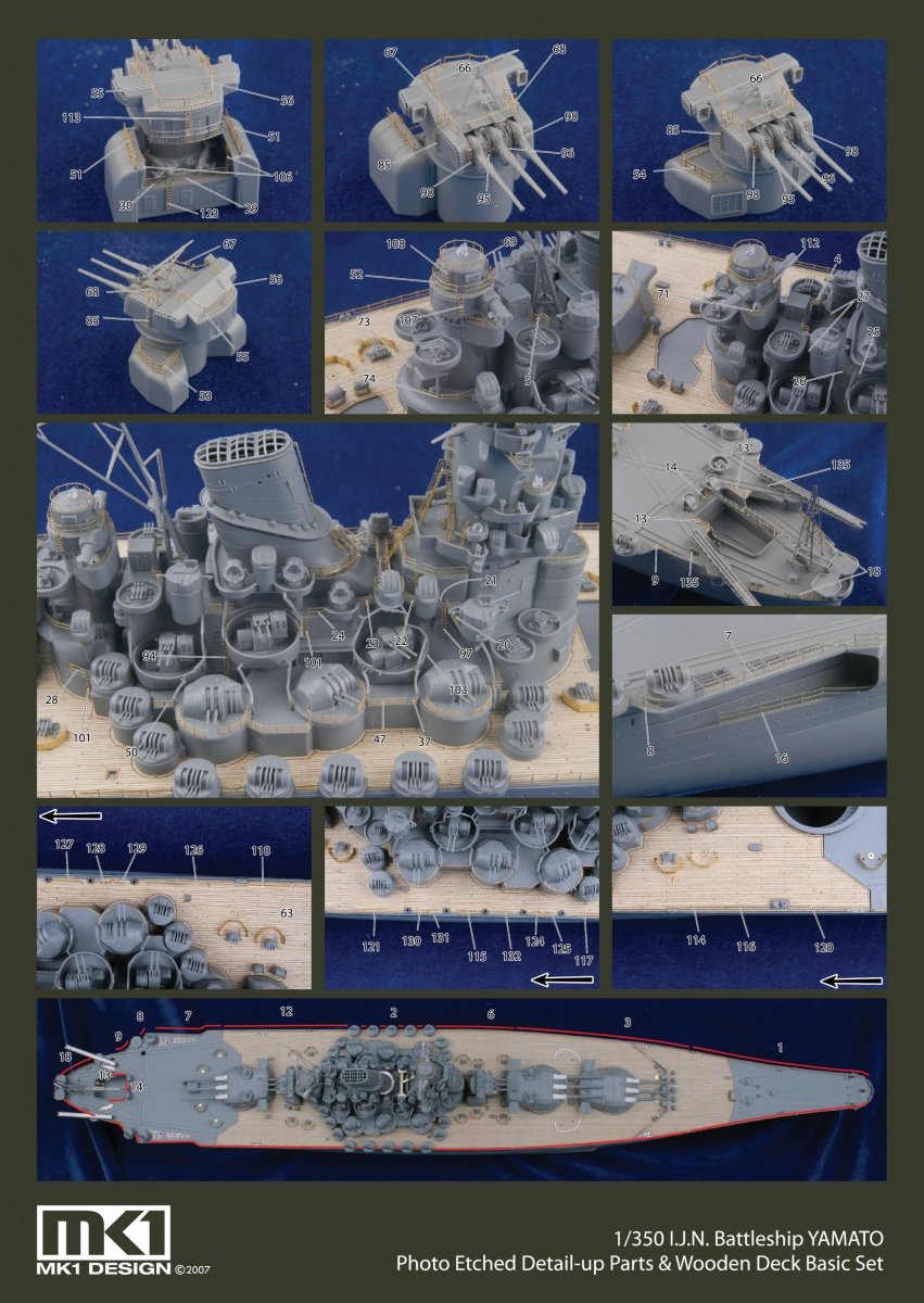 MK1 Design MD-35023 New Yamato Wooden Deck 1/350 – immagine 5