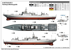 Trumpeter 03620 Chinese Navy Type 055 guided missile destroyer 1/200 – imagen 4