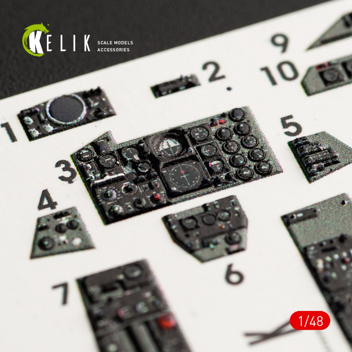 KELIK K48056 F-4G INTERIOR 3D DECALS FOR MENG KIT 1/48 – immagine 5