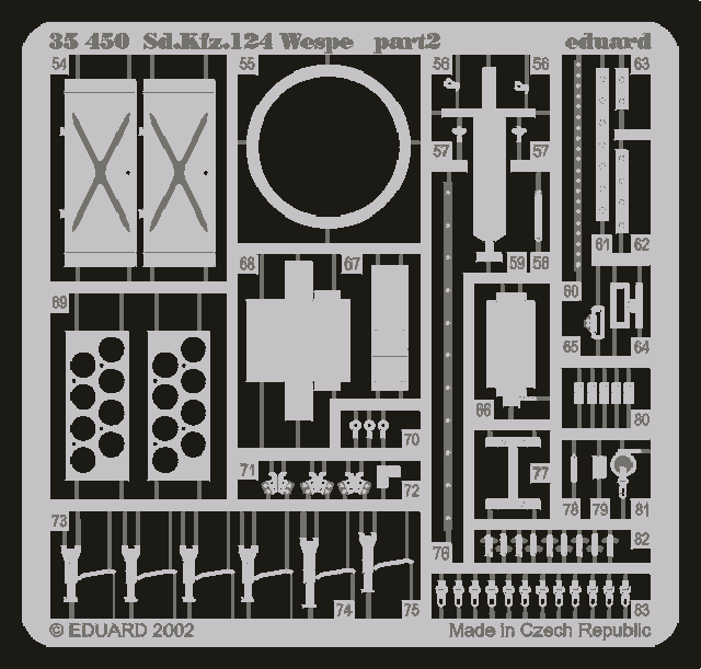 Eduard 35450 Sd. Kfz.124 Wespe 1/35 Tamiya – zdjęcie 2