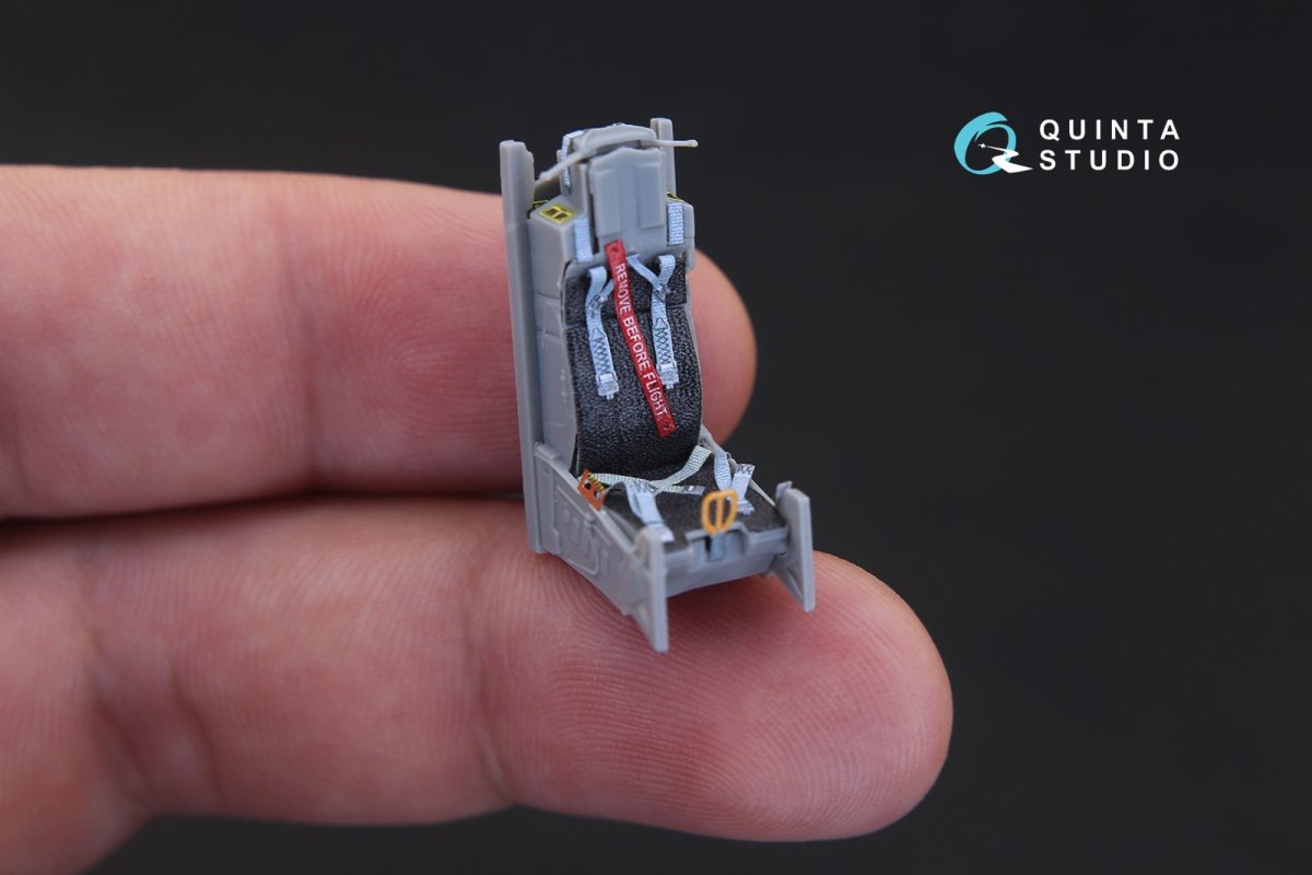 Intérieur imprimé en 3D et coloré sur papier décalcomanie Quinta Studio QD48167 F-16A (pour kit Kinetic) 1/48 – image 4