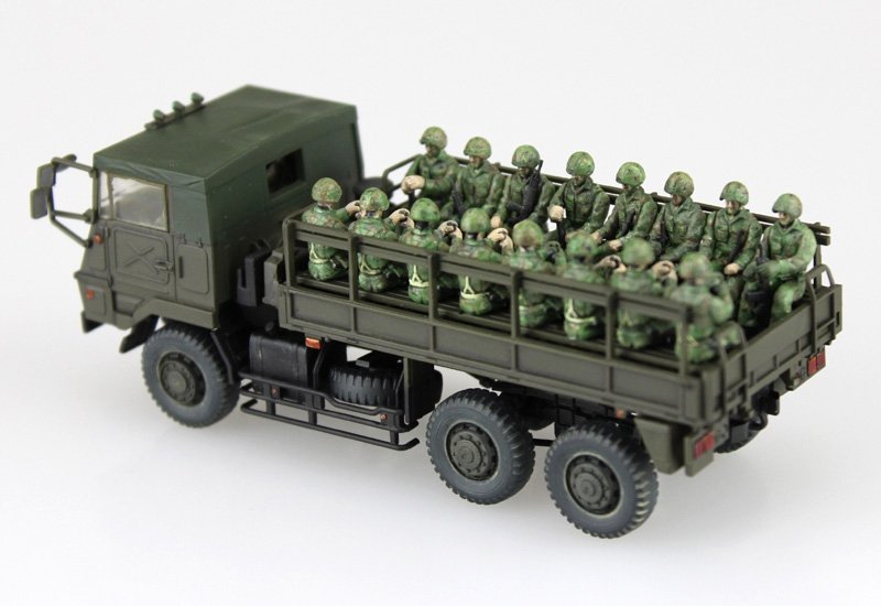 Camion Type 73 des Forces d&amp;#39;autodéfense japonaises (JGSDF) Aoshima 01209 avec figurines (20 pièces) à l&amp;#39;échelle 1/72 – image 4