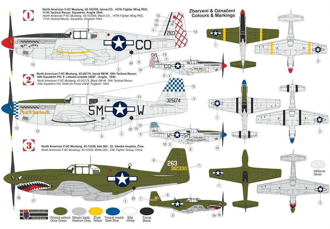 Kovozavody Prostejov KPM0246 F-6C „Photo-recce Mustang“ 1/72 – imagen 2