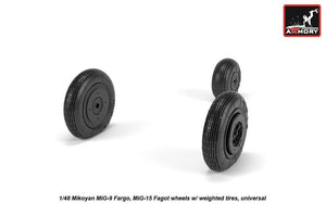 Armory Models AW48032 Mikoyan MiG-9 Fargo / MiG-15 Fagot (early) wheels w/ weighted tires 1/48 – imagen 4