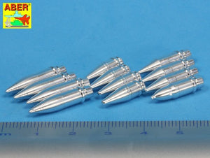 Aber 16073 Panzer IV various 7,5 cm ammo projectiles x 12 pcs. 1/16 – imagen 2