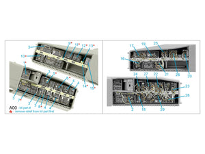 Quinta Studio QD35118 AH-64D Baies avioniques avant étendues Intérieur imprimé en 3D et coloré sur papier décalcomanie (Takom) 1/35  – image 2