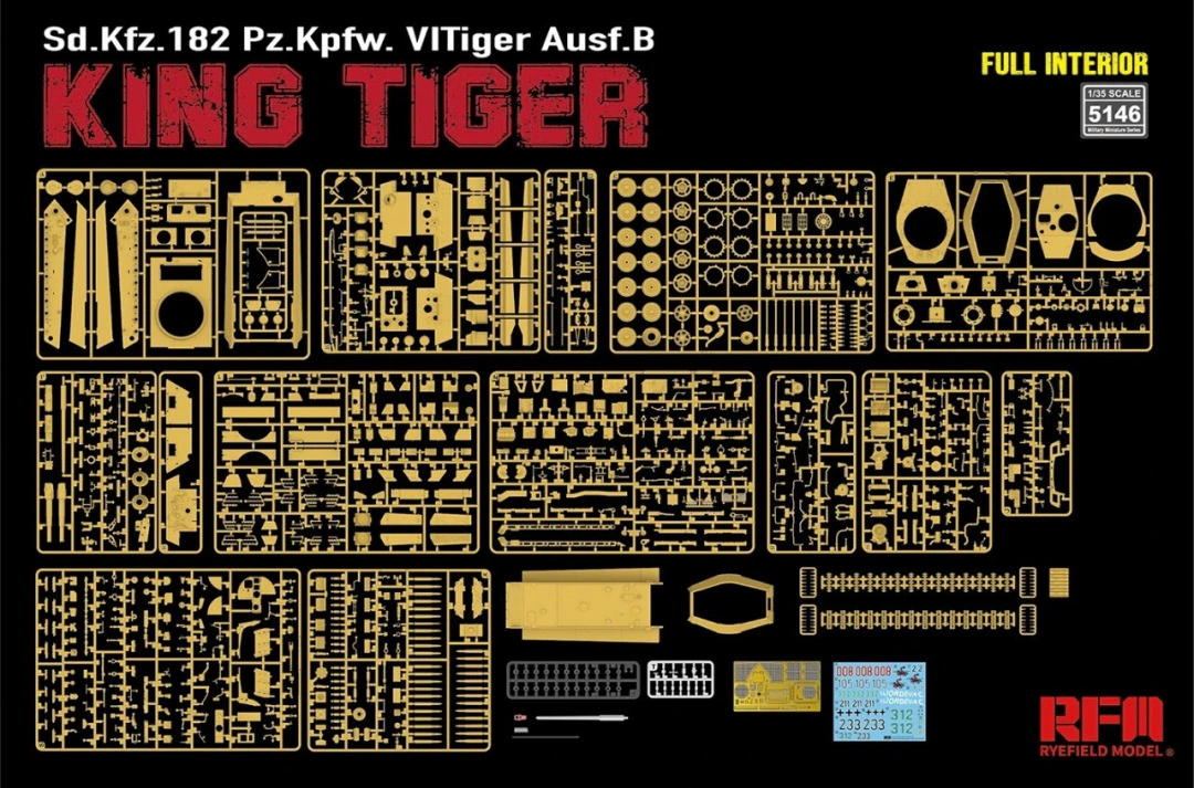 Rye Field Model 5146 Pz.Kpfw.VI Ausf.B King Tiger Henschel Turret Sd.Kfz. 182 with full interior 1/35 – zdjęcie 2