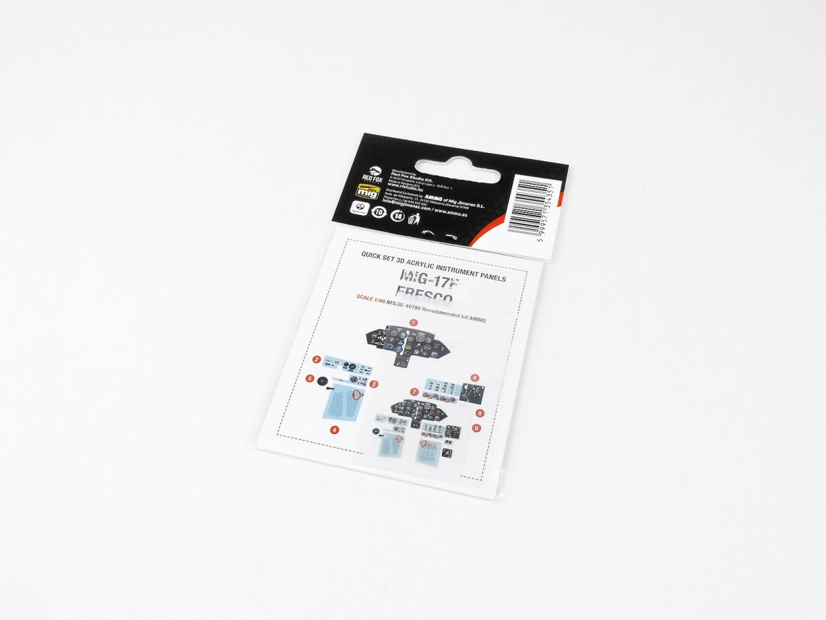 Red Fox Studio QS-48186 MiG-17F Fresco 3D colored resin IP 1/48 – imagen 2