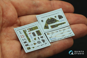 Intérieur coloré imprimé en 3D sur papier décalcomanie Quinta Studio QD48427 F6F-5 Hellcat (Eduard) 1/48 – image 2