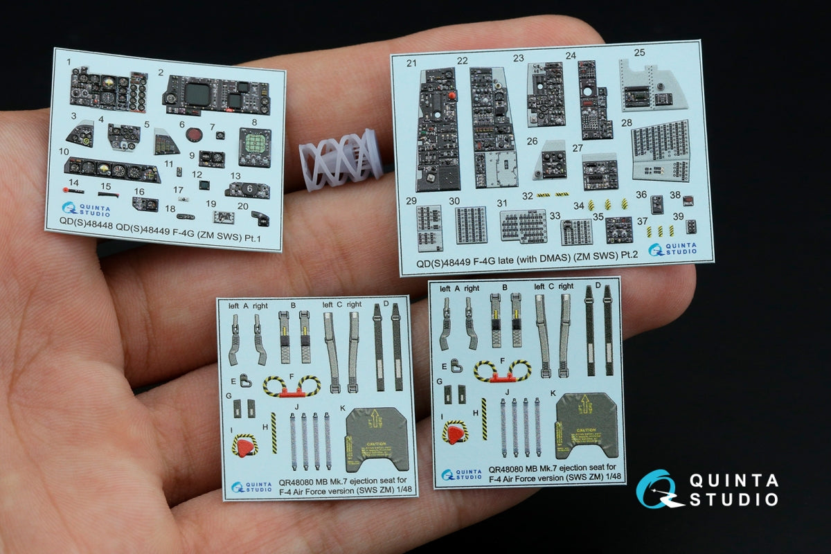 Quinta Studio QD+48449 F-4G late 3D-Printed &amp;amp; coloured Interior on decal paper (Zoukei Mura SWS) (with 3D-printed resin parts) 1/48 – imagen 2