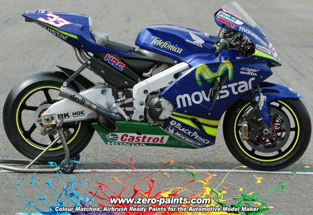 Zero Paints ZP-1015 Honda RC211V Telefonica Movistar Paints 2x30ml – imagen 2