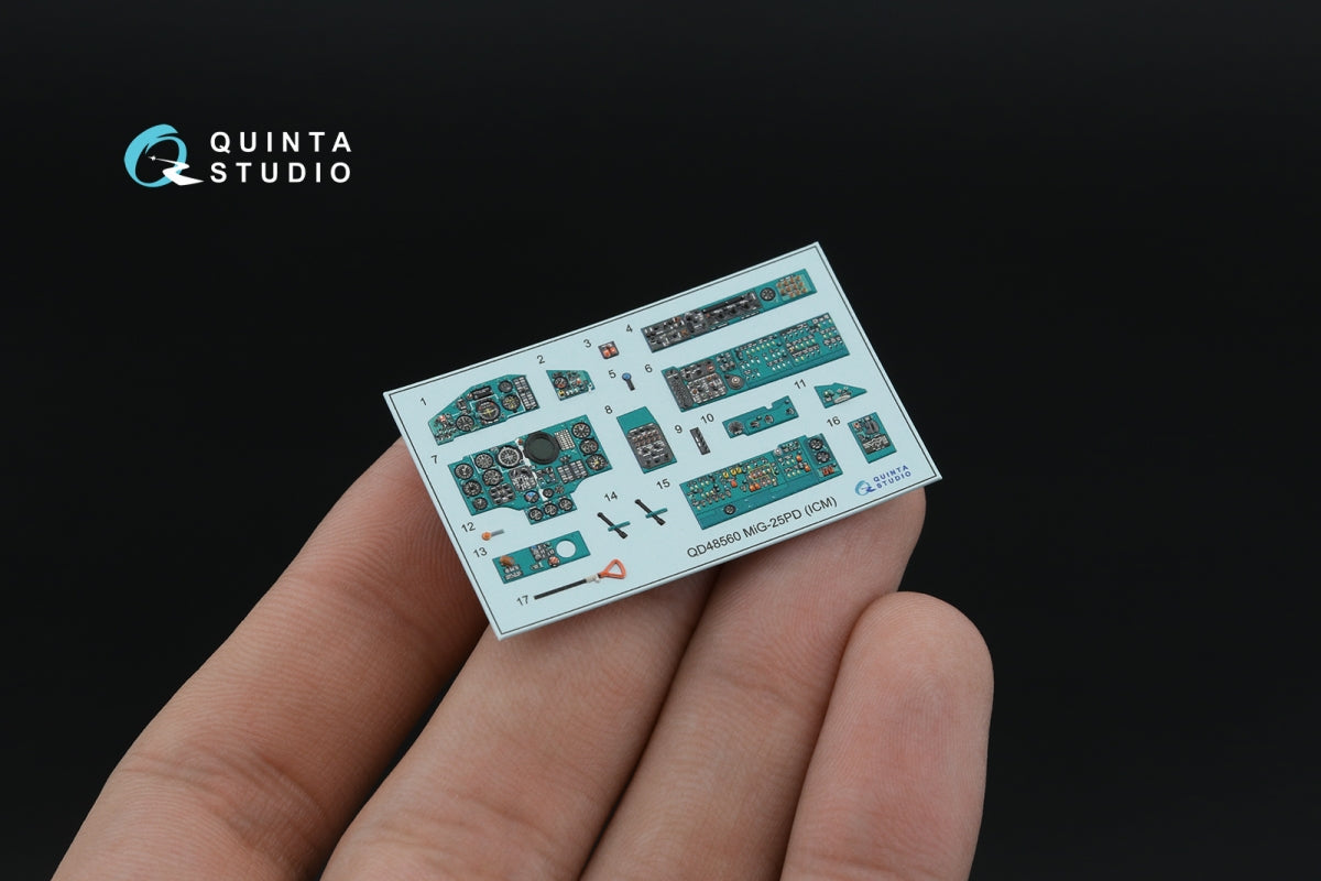 Quinta Studio QD+48560 MiG-25PD 3D-Printed &amp;amp; coloured Interior on decal paper (ICM) (with 3D-printed resin parts) 1/48 – imagen 2