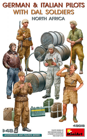 MiniArt 49018 Pilotes allemands et italiens avec soldats DAL Afrique du Nord 1/48