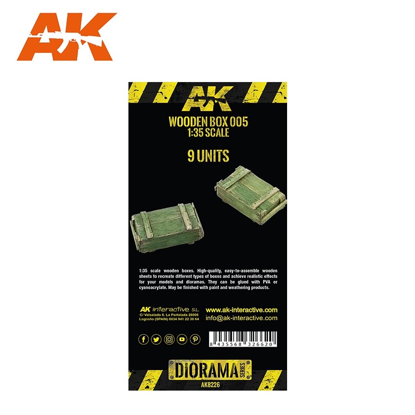 AK Interactive AK8226 LASER CUT WOODEN BOX 005 (9 UNITS) – image 3