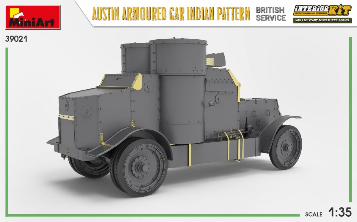 Miniart 39021 Voiture blindée Austin, modèle indien. Service britannique. Maquette intérieure 1/35 – image 9