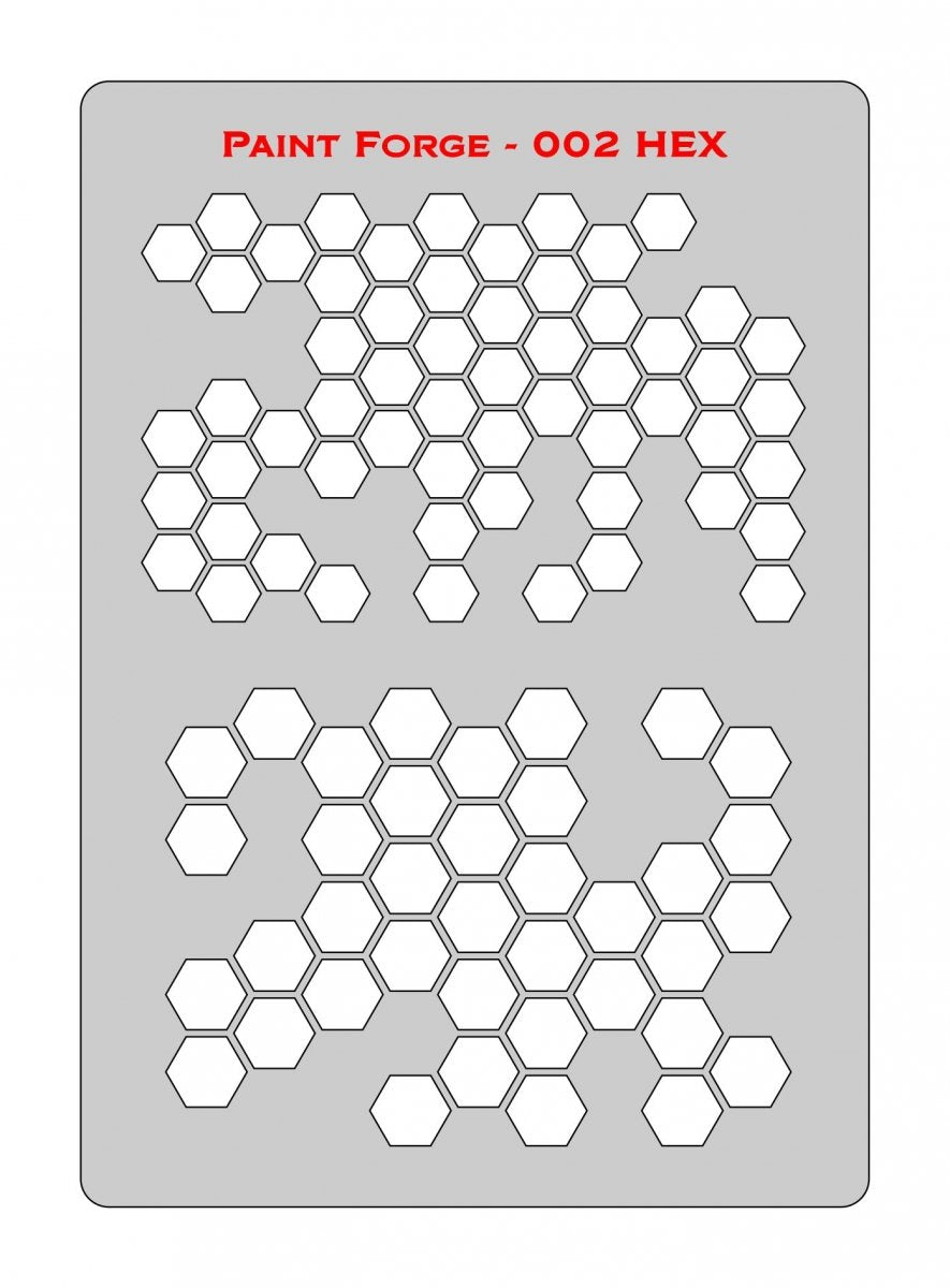 Paint Forge PFST002M STENCIL - HEX 2