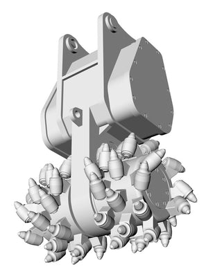 Hasegawa 66111 Hitachi Construction Machinery Excavator ZAXIS 135US Cutter Heads 1/35 – immagine 7