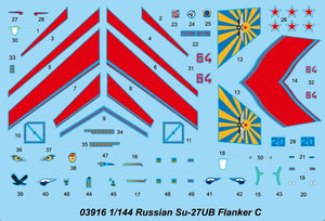 Trumpeter 03916 Russian Su-27UB Flanker C 1/144 – Bild 3